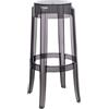 Kartell - Sgabello alto impilabile Ghost - Grigio - policarbonato - Designer Philippe Starck