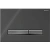 Geberit Placca Geberit Sigma50 Square Nero / Nero Cromato Doppio Tasto | 115.671.DW.2