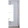 Gardinenbox Francoforte 202460P_AMA - Tenda a pannello semitrasparente con binario di pannello, 245 x 60 cm (altezza x larghezza), rilegatura in lino, motivo a linee stabili, robusta