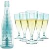 VINATO 5 Pezzi Calici Plastica,Bicchieri da Champagne,155ml Flûte per Champagne,Calici in Plastica Per Feste, Matrimoni, Compleanni