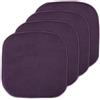 Sweet Home Collection Cuscino per sedia in memory foam, motivo a nido d'ape, antiscivolo, con retro in gomma arrotondato, quadrato, 40,6 x 40,6 cm, colore: viola melanzana, confezione da 4