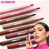 huda beauty Matita per labbra in velluto marrone Matita per labbra opaca nuda impermeabile Tazza antiaderente Matita per labbra rosso ciliegia Penna per contorno labbra Rossetto Trucco per donna