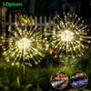 IWP Luci solari Filo di rame decorativo per esterni 200 LED Fuochi d'artificio Luce Impermeabile Decorazione fai da te Cortile Giardino Patio - Regali da giardinaggio