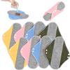 Fyrdm 8 Pezzi Salvaslip Lavabili Donna, 23x16cm Assorbenti Lavabili Riutilizzabili, Assorbenti Lavabili Cotone Biologico, Per le Mestruazioni, Design a Prova di Perdite, Comodo, Adatto a Tutte le Donne