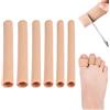 EnixwH 6 Pezzi Proteggi Dita Piedi Silicone, Tubolare per Dita Piedi Tagliabile, 15 CM Comoda Salvapunte In Silicone, Cuscino per Calli, Vesciche, Alluce Valgo Trattamento