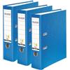 Falken Set da 3 Raccoglitori PP-Color, Made in Germany, 8 cm, Formato DIN A4, Colori acqua, Rivestimento in Plastica, Interno in Carta, con Etichetta Dorsale Intercambiabile