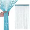WedDecor Stringa Tende Brillantini Frangia Pannello Fly Schermo Divisorio Nappa Tendine per Porte, Porta Ingresso, Windows, Casa Decorazione, Evento Decorazione, (90cm x 200cm) - Turchese, 90 x 200cm