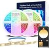 GIDEALED ZigBee RGBW Striscia LED Smart Dimmerabile, 10 m, ZigBee 3.0 Controller funziona con Hub Bridge Echo Plus per APP/Alexa, controllo vocale RGB bianco caldo RGBWW, strisce LED per illuminazione