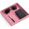 Situér Milano Svuotatasche Design Moderno 20x20cm in Metallo Verniciato Rosa Made in Italy - Vassoio Portaoggetti Versatile, Elegante e Raffinato