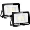 SKYWORLD 50W Faretto LED da Esterno 2 Pezzi, 5000LM Luce di Sicurezza Fari LED Bianca Fredda 6000K, Lampada LED Faro Esterno Impermeabile IP66 Luminosa Faretti per Giardino Corridoio Garage Piazza