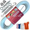 parpyon® Filo per stendere il bucato da esterno d.4,5mm Resistente filo stendibiancheria per esterno Made in Italy Cavetto in Acciaio rivestito (Filo+Kit a Muro, 10MT)