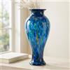 LCCCK Vaso in vetro soffiato a mano, altezza 50,8 cm, vaso in vetro soffiato a bocca, decorazione per la casa, bellissimo vaso moderno di fiori verde blu, Jarrones Grandes para Sala Elegantes, grande