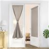 Deconovo Tende Oscuranti 100% con Tasca per Asta - Set di 2 Pannelli, Tende per Interni a Vetro Finestra, 70x120 cm, Cachi, per Cucina, Bagno, Camera e Ufficio
