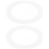 PATIKIL 3,31 ID 4,33 OD Zoccolo cerchio per Incassi Luce, 2pz Lucido Bianco Zoccolo Rifinitura cerchio Illuminazione Apparecchi per Soffitto Parete Incassi Lattina Faretto Incasso