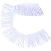 GORGECRAFT 2 m di Nappa con Frange In Pelle PU A Doppio Lato 9.5cm In Finta Pelle Scamosciata Bianca per Gonna Da Ballo Cucito Avvolgente per Fai Da Te Artigianato Abbigliamento Tende Borse per Scarpe