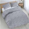 Riad Arredo Set Copripiumino Morbido 100% Puro Cotone Italiano - Parure Sacco Piumino con Federe Made in Italy (Bali Grigio, Matrimoniale 250x240 + 2 federe 52x82)