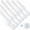 Goowin 6 pezzi Asta a tensione, Goowin aste a tensione regolabile da 70-120 cm/28-48 pollici per finestre, senza foratura, antiruggine, aste a tensione per tende per porte, finestre, barre per armadio, aste