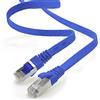1aTTack.de Cavo di rete piatto Cat.7 Gigabit Ethernet Lan (RJ45), 10Gbit/s, compatibile con Cat.5 -Cat.5e - Cat.6 Blu / 1 pz 3 m