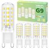 VIIIVA Lampadine LED G9 Luce Fredda 6000K, 3W Equivalente a 35W Alogena, 350 Lumen, AC 220-240V, CRI≥ 80, Non Dimmerabile, Risparmio Energetico, Base Standard G9, Nessun Sfarfallio, 5 Pezzi