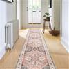 Carvapet Tappeto Corridore Antiscivolo 60x300cm Lungo Tappeti Runner Passatoia Rosa Medaglione Vintage Tappeti di Zona Lavabile Morbido Microfibra Tappeto Cucina