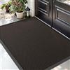 DEXI Zerbino Ingresso Esterno 90 x 150 cm, Zerbini Antiscivolo, Assorbente Di Sporco e Lavabile, Impermeabile Tappeto per Porte Anteriori e Posteriori, Marrone