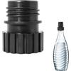 Smavles Adattatore per Sodastreams Crystals Glass a Bottiglia,Smavles Adattatore per bottiglia di vetro Soda Stream per bottiglia di vetro da 0,7 litri Plastica, Nero
