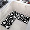 JEFFEL Set di tappetini da cucina, antiscivolo, resistenti, 2 pezzi, lavabili, per cucina, lavanderia, camera da letto (K, 40x60+40x120cm)