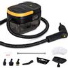 Moongiantgo Pulitore a Vapore Professionale Macchina per la Pulizia ad Alta Temperatura e Pressione 1500W, 3 Velocità & 7 Accessori, 15s Riscaldamento Rapido, Serbatoio 1.6L, per Uso Domestic (Nero)