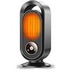 Amailtom Stufa Stufetta Elettrica Basso Consumo, Termoventilatore Ceramico 1500W PTC Riscaldamento Rapido, Scaldino Elettrico con Timer e 3 Modalità, Protezione da Surriscaldamento e Ribaltamento per Ufficio