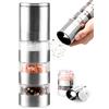 Zolmer Macina sale e pepe modulare 3 in 1 - macinino sale e pepe in acciaio inox e macina spezie - macina sale pepe a 3 camere - macinapepe e sale ricaricabile e moderno
