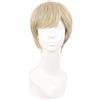 MapofBeauty 10 Pollic/25cm Moda Uomini Corto Riccio Capelli Cosplay Parrucca (Biondo)