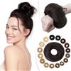 SEGO Pro Chignon Capelli Veri 100% Umani #1B Nero Naturale Chignon Facile per Capelli Elastico Capelli Finti Coda di Cavallo Updo per Donne Ragazze Lisci (17g)
