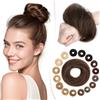 SEGO Pro Chignon Capelli Veri 100% Umani #4 Marrone Medio Chignon Facile per Capelli Elastico Capelli Finti Coda di Cavallo Updo per Donne Ragazze Lisci (17g)