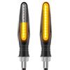 Kmuqshy 2 Pezzi Indicatori di Direzione Moto LED, Frecce moto 12V Universali con 12 LED Impermeabili, Indicatori Moto Alogene per Motociclo, Scooter, Chopper, Facili da Installare