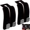 Zescyha 2 Pezzi Ganci Doppi per Sedile Auto, Gancio per Poggiatesta Auto, Car Seat Back Hook Accessorio Organizzatore Multifunzionale per Sedile Posteriore, Supporto per Borse Portachiavi Cellulari Tablet
