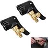 Kmuqshy 2 Pezzi Connettore Valvola Pneumatica Universale, Adattatore Gonfiaggio Ottone 2 in 1 Pneumatici per Auto, Moto e Biciclette, Ugello con Design di Bloccaggio, Adattatore per Compressore Aria (Nero)