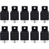 HISports 10 relè da 12 V, 40 A, 5 pin, JD2912-1Z-12 VDC, SPST per auto, camion, barca, furgone, moto, interruttori e antipasti, relè alternato, relè di commutazione