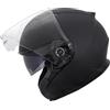 Zorax Nero Opaco XXL (63-64cm) ZOR-602 Casco Jet Doppio Visiera Donna e Uomo Omologato ECE 2206