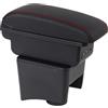 OYHCM Auto Bracciolo Compatible with VW POLO Braccioli 2010-2018 VW POLO Mk5 6R Vento Bracciolo Console Centrale Braccioli Poggiabraccio Braccio Vano Portaoggetti Doppio Spazio di Archiviazione Nero