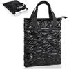 Playexen 31x26cm Custodia Libro Regali per Amanti dei Libri con Cerniera e Tasca Frontale Borsa Porta Copertina Libri in Material Impermeabile con Protezione in Cotone per Copertine Libri Scolastici (Nero)