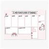 iSecur Amore del dettaglio! Documento DIN A3 reception Mio planner settimanale motivo unicorno con 40 foglia, print_019 - per tutte le ragazze grandi e piccole, unicorni amore (Italia)