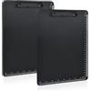 Daelesr 2 Pezzi Portablocco in Alluminio A4, 22,6x31,6 cm Nero Cartella Portablocco con Guida Alle Misurazioni, Porta Blocco Morsetti con Morsetto in Metallo, Tavoletta Portablocco per Ufficio Scuola