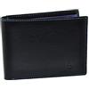 Sergio Tacchini, Portafoglio Uomo In Vera Pelle Interno Multicolore Con Scatola Regalo (Nero Classico Slim)