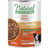 TRAINER NATURAL CANE UMIDO MEDIUM MAXI ADULT PATE' CON VITELLO 400 G