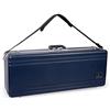 Crossrock Custodia Rettangolare in ABS per Sassofono Tenore | Finitura Blu con Texture Diamante (Blue), Interno Blu Profondo, Serratura Centrale, Maniglia in Pelle e Tracolla