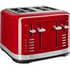 KitchenAid 5KMT4109EER Tostapane 4 fetta/e 1640 W Rosso, Acciaio inox"