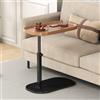 YUTVCZO Tavolino a forma di C regolabile in altezza, piccolo tavolino da salotto, girevole a 360°, per divano, moderno, mobile in legno, per soggiorno (legno)