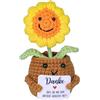 Vikrami lighting Regalo Girasole, Girasole Positivo,Mini Positive Doll, Positive Fiori all'Uncinetto Regalo, Fiori di Artificiali Ideale Come Regalo per la Festa della Mamma, i Compleanni e Le Lauree