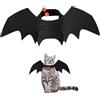 BIBITI Costume di Halloween per gatti e gatti con ali di pipistrello, costume da gatto con campane di zucca, per animali domestici, gattini e cosplay