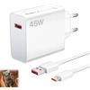Hobeiy Caricabatterie 45W per Xiaomi, caricabatterie rapido Redmi Note 14 13 12, con 6A USB C cavo 1M, adattatore 45W per Xiaomi 14 13 12 11 10 Poco F7 Ultra Redmi Turbo 4 Pro,Disponibile per altre marche